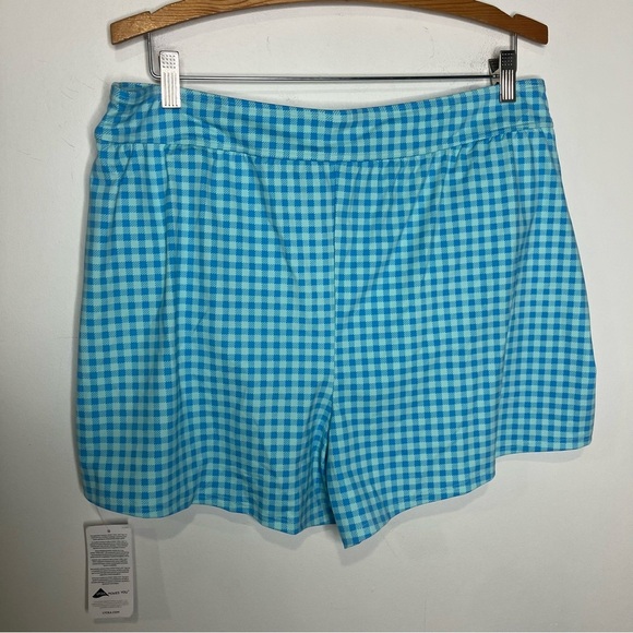 Lands’ End mix & match tankini set blue gingham checkered floral new size 16W - Picture 8 of 14